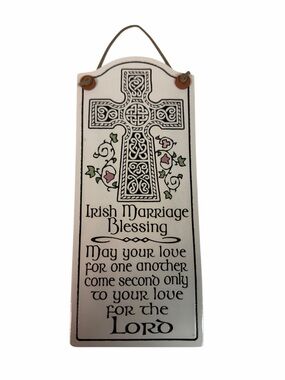 Irish Marriage Blessing Clay Tile